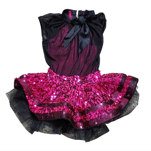 Weissman Showtime Bad At Love Pink and Black Dance Costume Size IC Style # 12052 - Picture 3 of 7
